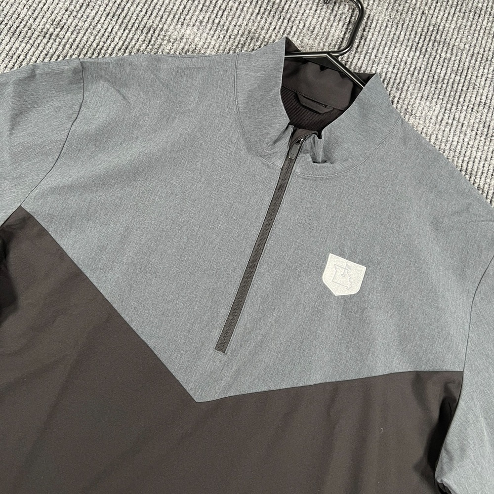 Callaway Pullover Shirt Jacket Mens 2XL XXL Black Gray Long Sleeve 1/4 Zip Golf